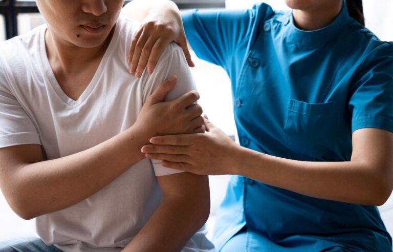 a professional performing feldenkrais exercise on a patient